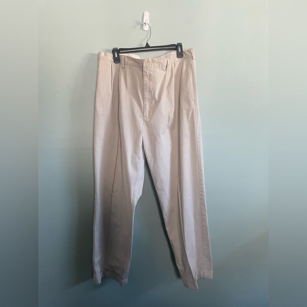 Polo Ralph Lauren Men's 100% Cotton Hammond Beige Pleated Pants Sz 38x30